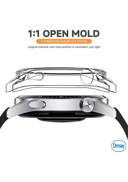 Huawei Watch Gt 6 Pro (46MM) - Gt 6 (46MM) - Gt 6 (41MM) Uyumlu Uyumlu 360 Full Koruma Silikon Kılıf indirimleri