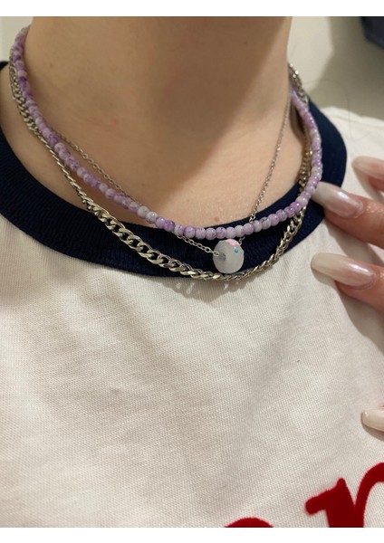 Kadın El Yapımı Tasarım Kombin Kolye fiyatları