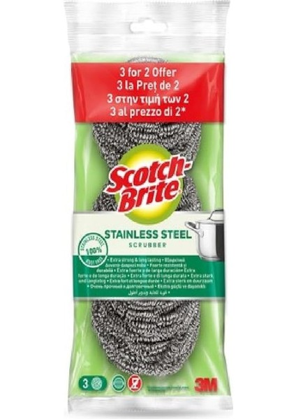 Paslanmaz Çelik Ovma Teli 2+1