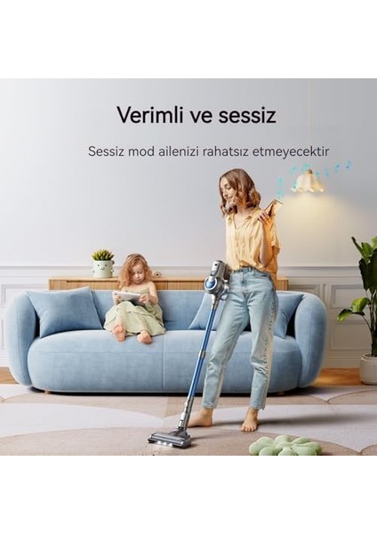 Akülü Elektrikli Süpürge, 23000PA Güçlü Emişli Hafif Çubuk Elektrikli Süpürge 30 Dakika Uzun Çalışma Süresi, Pil, El Araba Sert Zemin Halı Evcil Hayvan Kılı Için Arada El Vakumu fırsatları