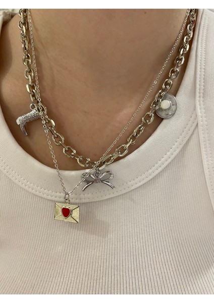 Kadın El Yapımı Tasarım Charm Kolye Seti fiyatları