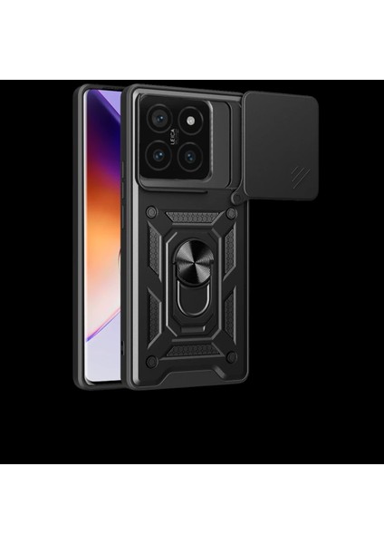 Xiaomi Mi 14T Pro Kılıf Pars Lens Yüzüklü Silikon