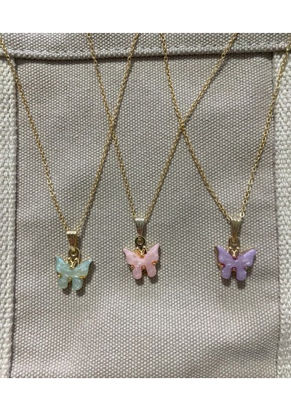 3'lü Arkadaşlık Kolyesı Kelebek Set Kolye Best Friends Kolye