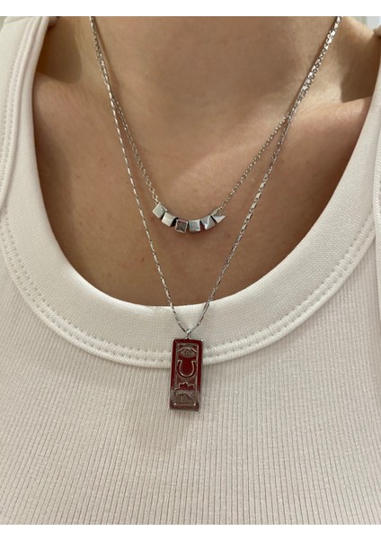 Kadın El Yapımı Tasarım Charm Kolye Seti