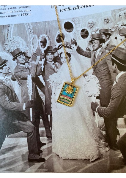 Kadın Altın Kaplama Yeni Sezon The Sun Kolye - Zirkon Taşlı Kolye - Tarot Kolye