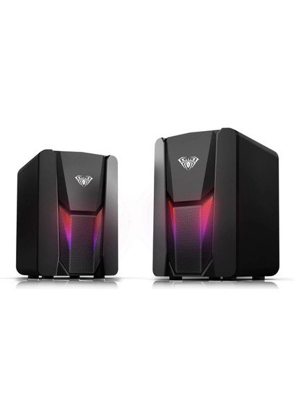 N-108 1+1 Usb/aux 2.0 Rgb Masaüstü Gaming Oyuncu Hoparlör Speaker Ses Sistemi