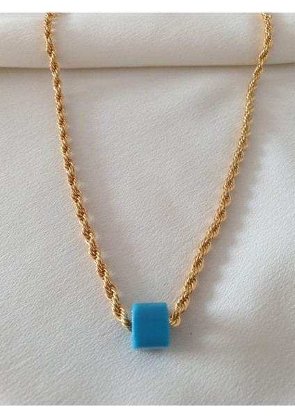 Mavi Boncuklu Nostalji Burgu Kolye