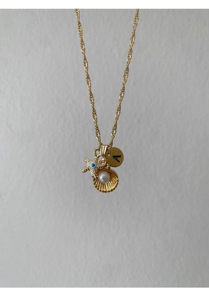 Istiridye Detaylı Harf ve Nazar Kolye