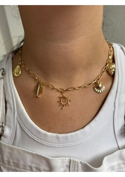 Kadın Altın Kaplama Charm Kolye fiyatları