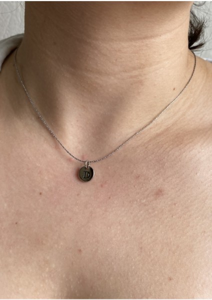Silver Plaka Model D Harf Kolye fırsatları