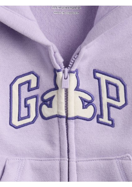 Bebek Lila Kapüşonlu Gap Logo Tulum fiyatları