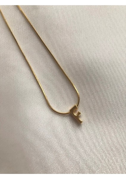 F Harfli Gold Kolye