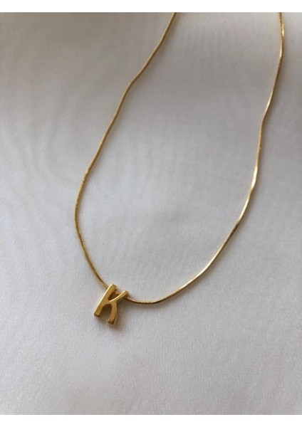 K Harfli Gold Kolye
