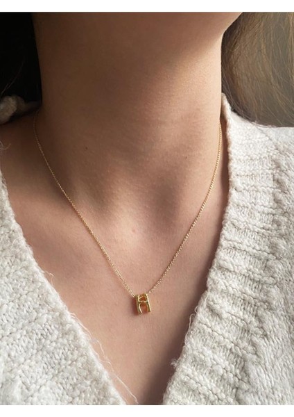 Harfli Kolye Gold Zincir
