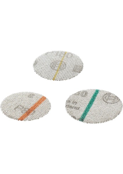 Professional Accessories 18 Parçalı Zımpara Seti (Ahşap ve Renk Için, Çap 40 Mm, Tanecik K80/K180/K320, Eksantrik Zımpara Aksesuarı)