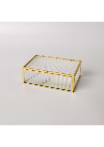 Laveta 18X13X6 cm Dekoratif Kutu Gold