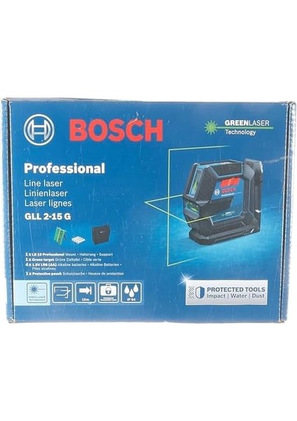 Professional Gll 2-15 G Çapraz Çizgi Lazeri, 15 Metre, LB10 Universal Tutucu modelleri