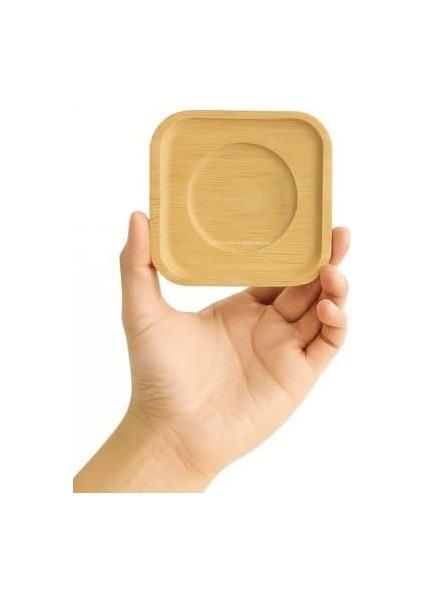 6 Adet Bambu Çay Tabağı, Yuvarlak Altlık Model, Fincan ve Kupa Altlığı, Şık ve Dayanıklı Tasarım (Kare) fiyatları