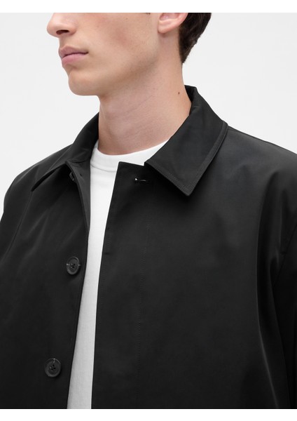 Erkek Siyah New Mac Trençkot modelleri