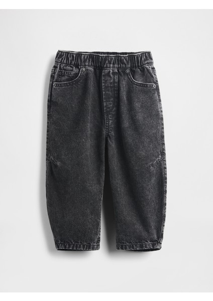 Erkek Bebek Bej Pull-On Barrel Jean Pantolon fırsatları