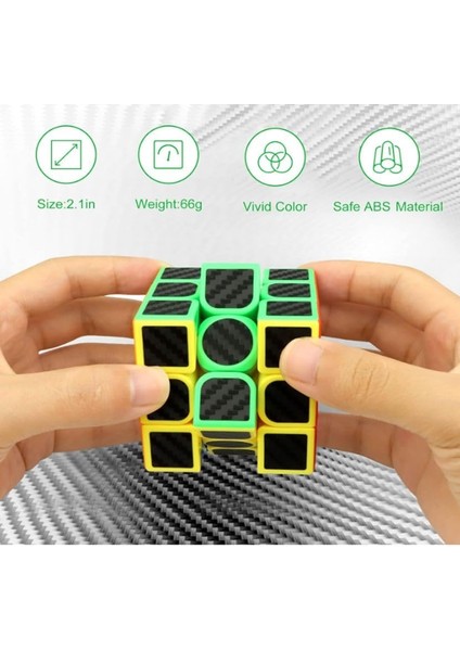 Türkiye Karbon Fiber 3X3X3 Profesyonel Hız Küpü, 6+ Yaş, Zeka Geliştirici Eğitici Oyuncak, Rubik Sabır Küpü modelleri