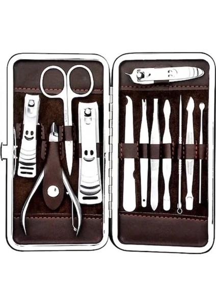 Profesyonel Çelik Manikür Pedikür Seti 12 Parça