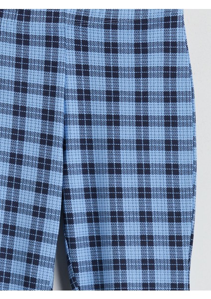 Yeni Sezon Beli Lastikli Ekose Kız Çocuk Tayt modelleri