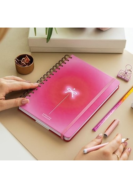 Spiralli Süresiz Renkli Planlayıcı Ajanda Motivasyon Sayfalı Kurdele fiyatları