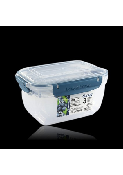 3 Lü Saklama Kabı Seti 550 - 1000 - 1800 ml Model 30866