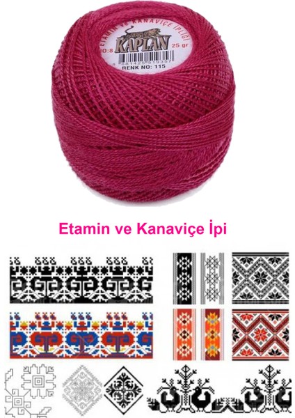 Kaplan Etamin ve Kanaviçe Ipi 8 No Kod/renk: 115 - Royaleks fiyatları