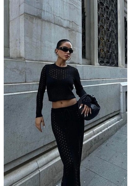 Macey Kroşe Crop Takım 9882 fiyatları