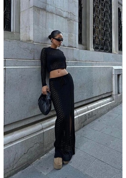 Macey Kroşe Crop Takım 9882 indirimleri