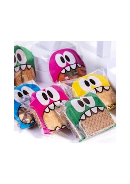 Mavi Canavar Desenli Cake Pops ve Kurabiye Poşeti, 10X15 cm 100 Adet fiyatları