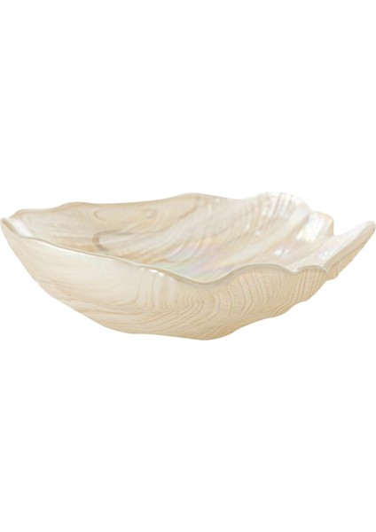 Concept Oyster Dekoratif Tabak Krem 16 cm