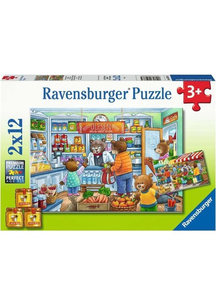 50765 2X12P Puz Alışverişe Gidiyoruz, Çok Renkli