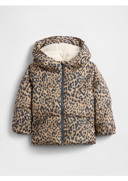 Kız Bebek Kahverengi Coldcontrol Max Sherpa Puffer Şişme Mont