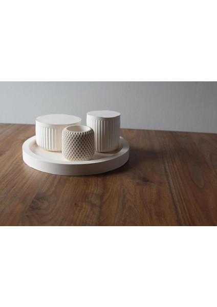 -Seramik Tepsi ve Kapaklı Kutu Seti