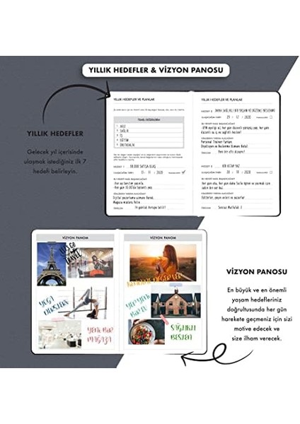 Fz Tarihsiz Haftalık Planlayıcı Deri Ajanda, Siyah modelleri