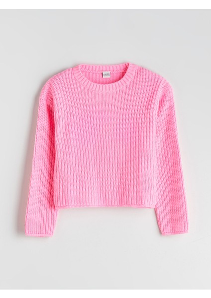 Yeni Sezon Bisiklet Yaka Kız Çocuk Triko Kazak