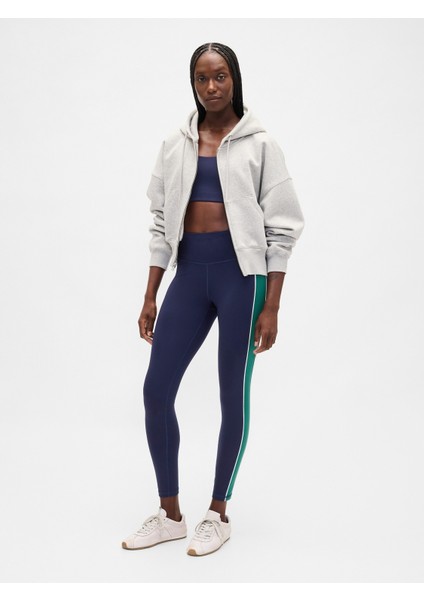 Kadın Lacivert Gapfit High Rise Power Full Length Stripe Tayt