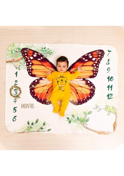 Tasarımlı Yeni Doğum Hediyesi Bebek Fotoğraf Battaniyesi