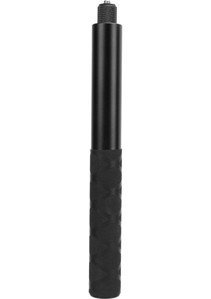 114CM Görünmez Selfie Çubuğu, INSTA360 X3, X2, X4, X5, One Rs, Go 3, One, One X, Evo ile Uyumlu, 180 gr Alüminyum Katlanabilir Uzatma Çubuğu, 1/4” Vidalı Bağlantı, 360° Görünmez Çekim, Siyah