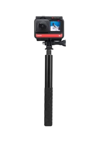 114CM Görünmez Selfie Çubuğu, INSTA360 X3, X2, X4, X5, One Rs, Go 3, One, One X, Evo ile Uyumlu, 180 gr Alüminyum Katlanabilir Uzatma Çubuğu, 1/4” Vidalı Bağlantı, 360° Görünmez Çekim, Siyah fiyatları