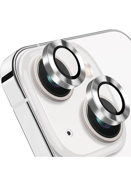 15 ve 15 Kamera Camı Lens Halka Set - Gümüş fiyatları