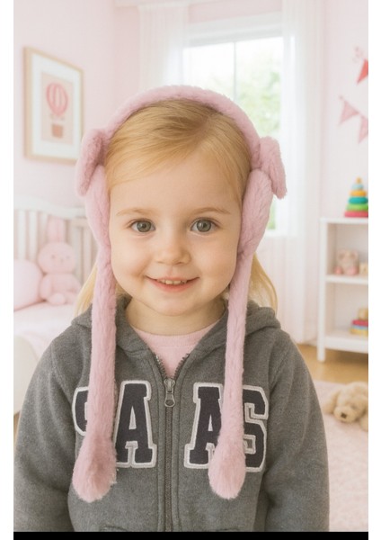 Kız Çocuk Hareketli Peluş Kulaklık Kışlık Kulaklar Havaya Kalkıyor Basınca fiyatları