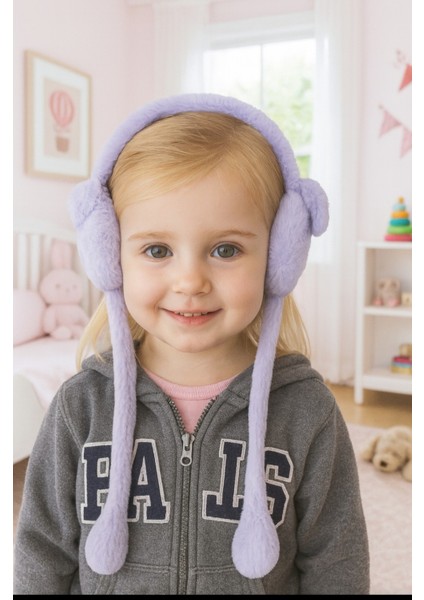 Kız Çocuk Hareketli Peluş Kulaklık Kışlık Kulaklar Havaya Kalkıyor Basınca