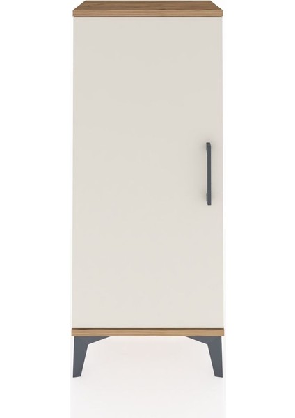 Arges Komodin 2 Raflı Tek Kapaklı 44X30X106 Çam-Aytaşı