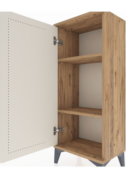 Arges Komodin 2 Raflı Tek Kapaklı 44X30X106 Çam-Aytaşı indirimleri