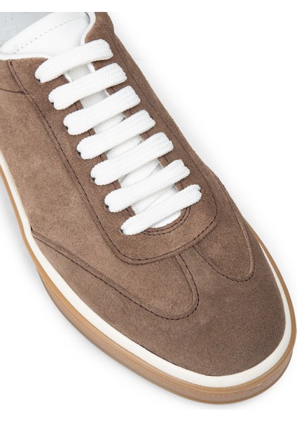 Erkek Hakiki Süet Vizon Renk Sneakers - 01997MVZNC01 indirimleri