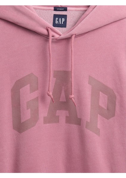 Erkek Açık Pembe Vintagesoft Arch Gap Logo Sweatshirt